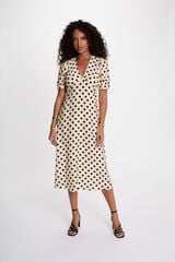 Morgan Vestido midi con mangas abullonadas Multicolor