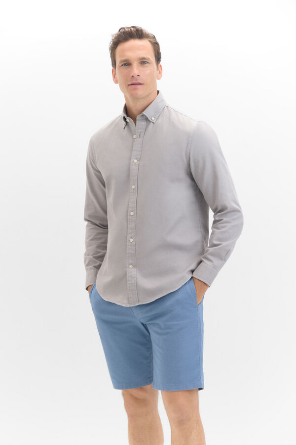 Cortefiel Bermudas chinos estampadas Azul