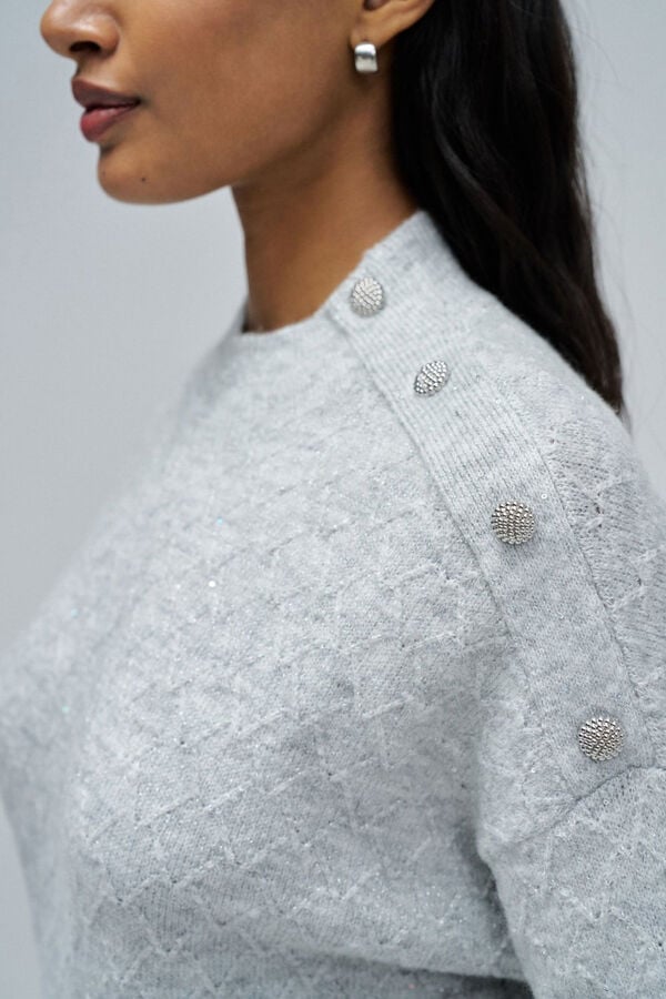 Salsa Jeans Jersey de punto con l&uacute;rex Gris