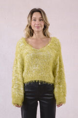 Molly Bracken Jersey de mujer de manga larga de peluche Verde