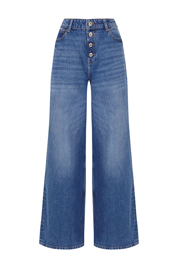 Slowlove Jeans de bot&otilde;es largos Azul