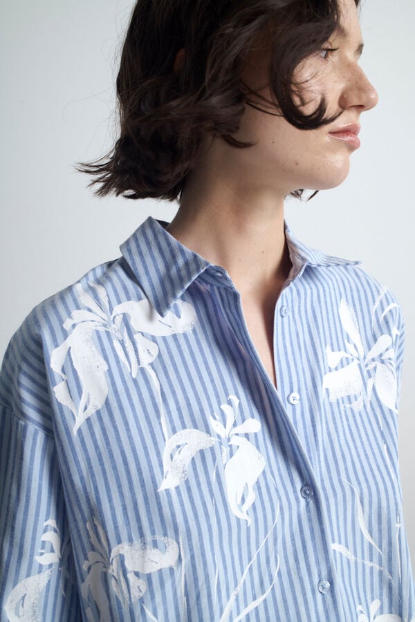 Object Camisa curta estampada Azul