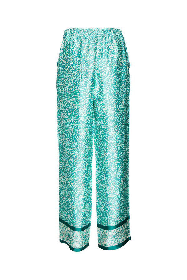 Vero Moda Pantal&oacute;n largo efecto satinado Turquesa