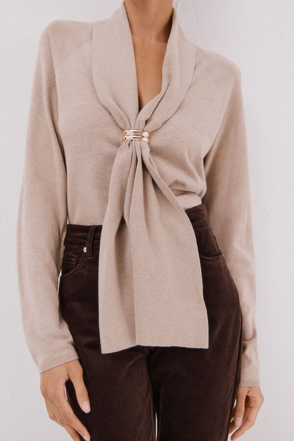 Cortefiel Arco de Jersey Tostado