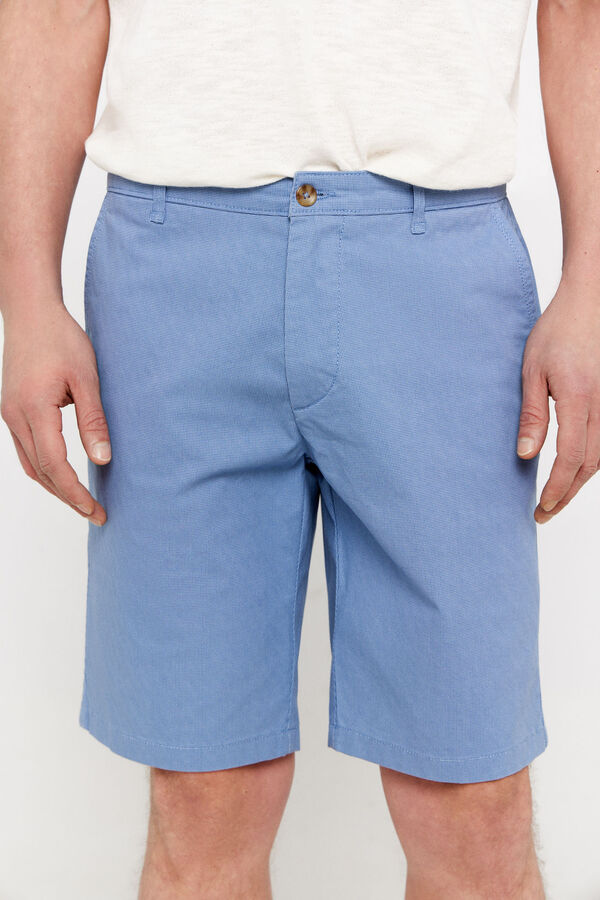 Cortefiel Bermudas chinos estampadas Azul