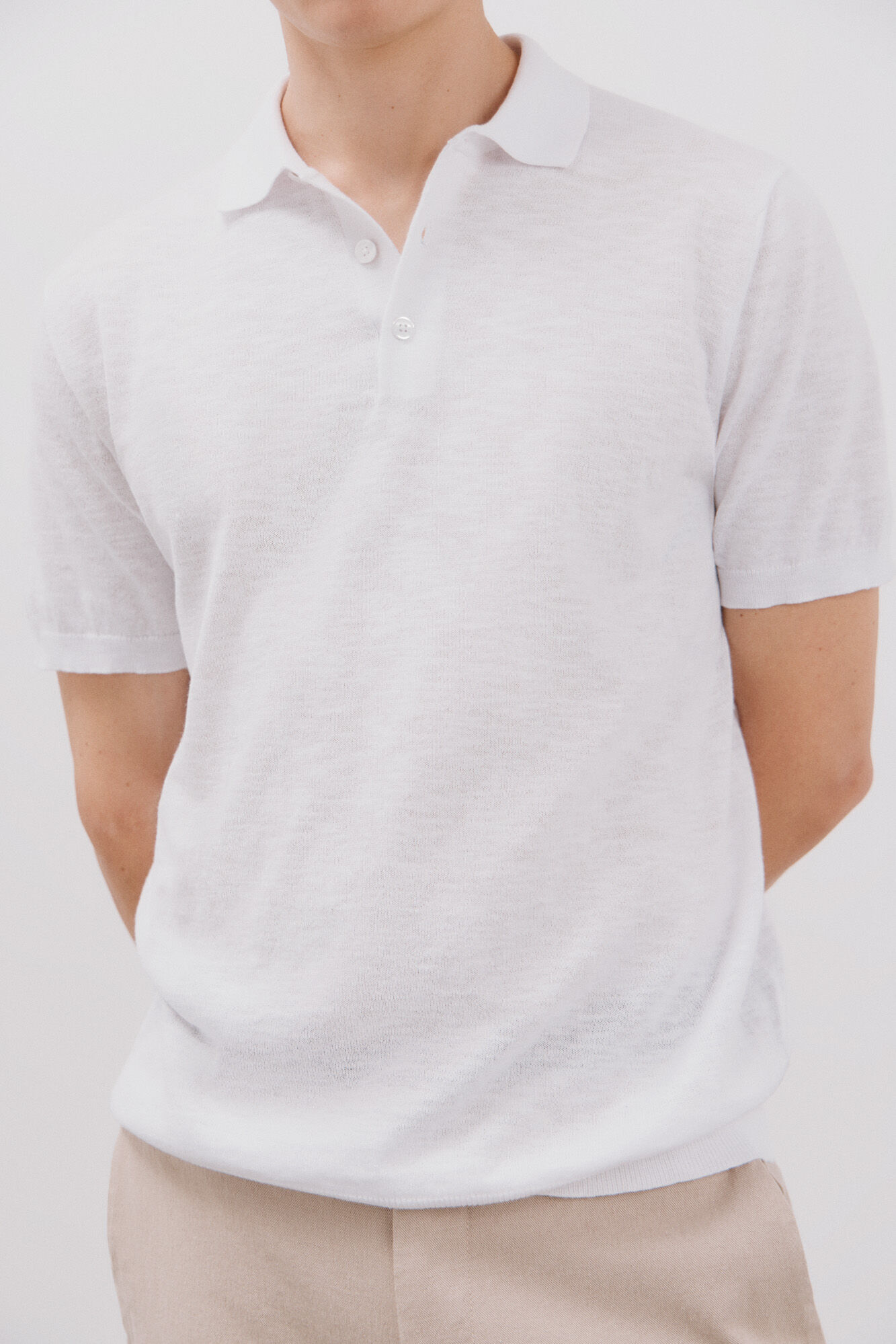 Cortefiel Jersey polo manga corta algod&oacute;n