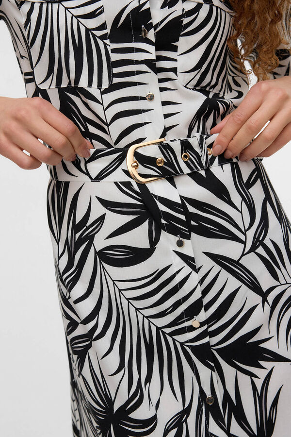 Vero Moda Vestido midi camisero Blanco