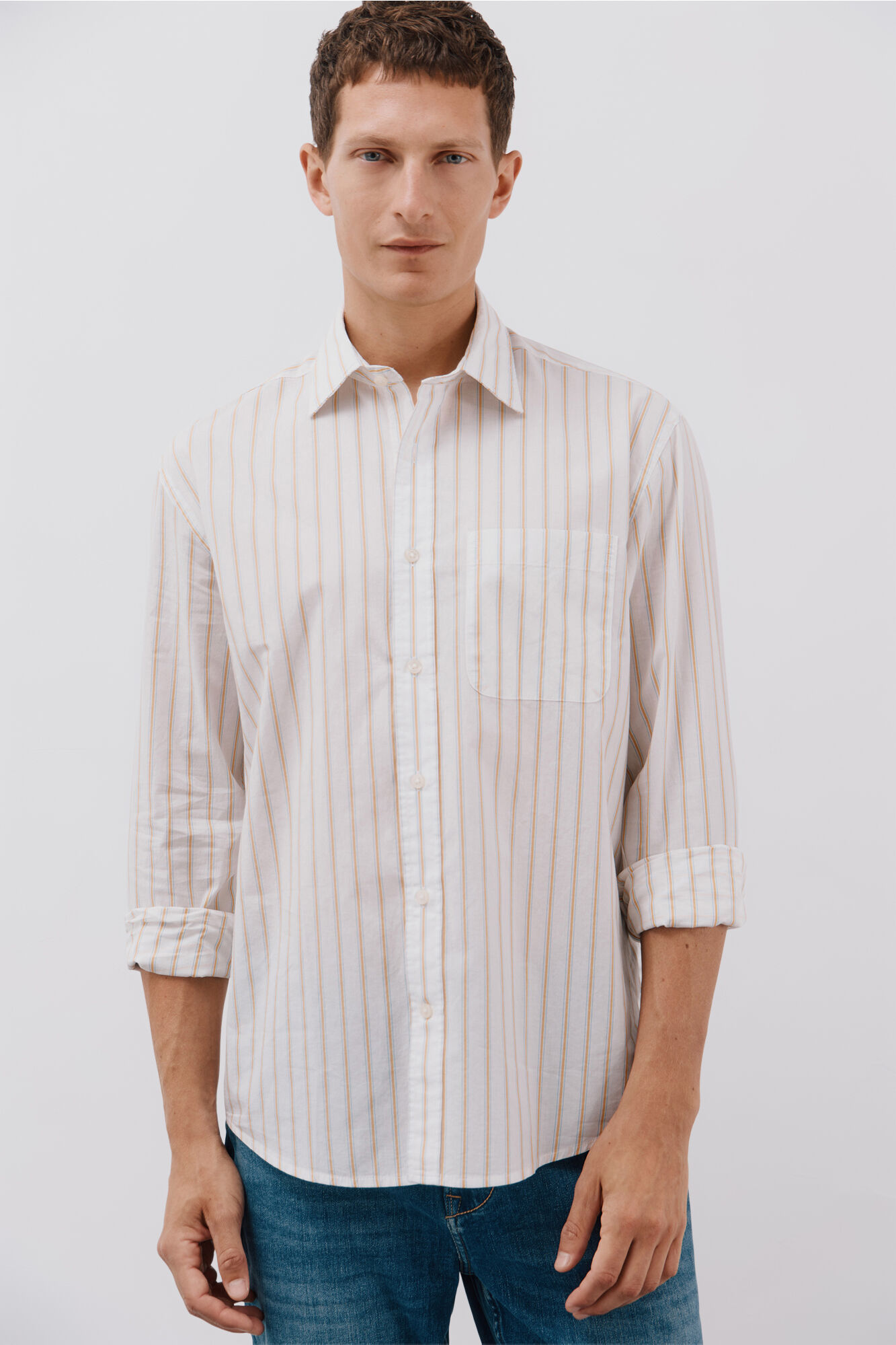 Cortefiel Camisa rayas popel&iacute;n