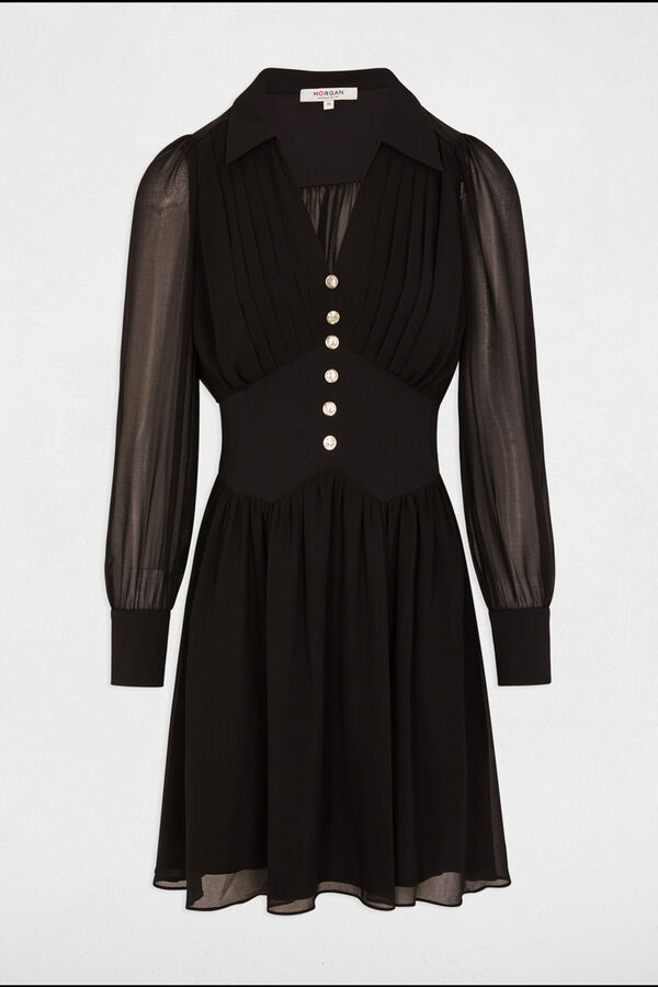 Morgan Vestido curto de patinadora Preto