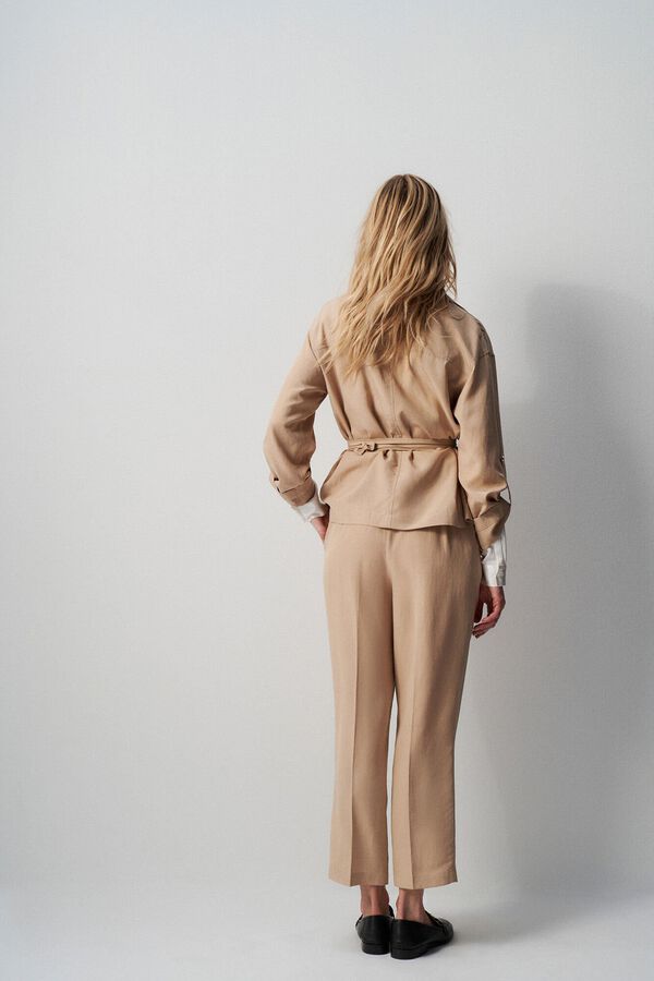 Caroll Casaco com linho Tostado