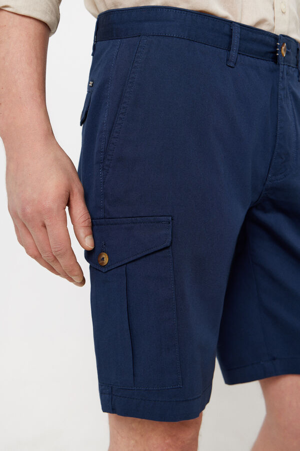 Cortefiel Bermuda cargo Azul marino