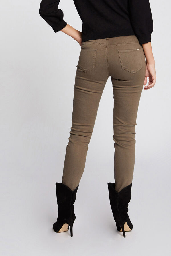Morgan Pantal&oacute;n skinny talle bajo Kaki