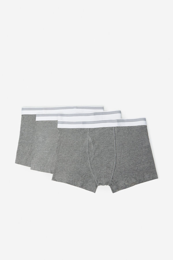 Cortefiel Pack 3 boxer punto Gris