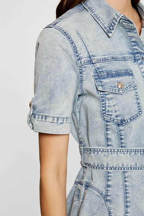 Morgan Vestido curto jeans Azul