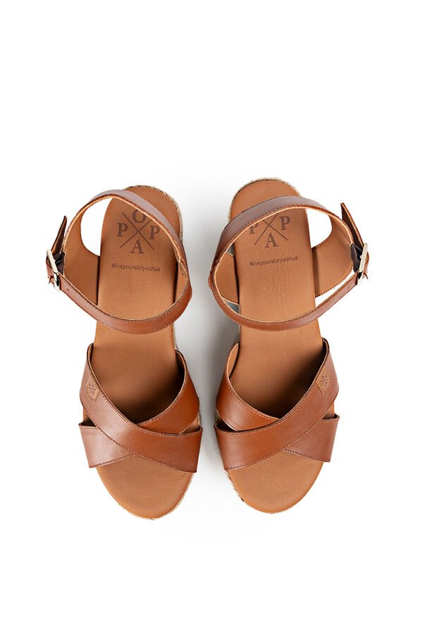 Popa Sapatos Benijo pele  Castanho