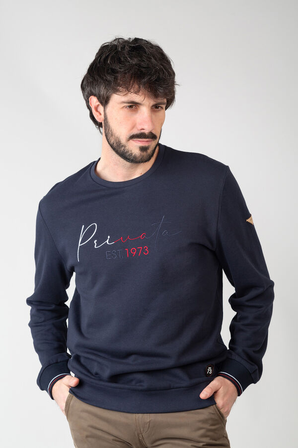 Privata Sudadera cuello redondo Azul marino