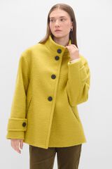 Cortefiel Abrigo corto tejido suave Dorado