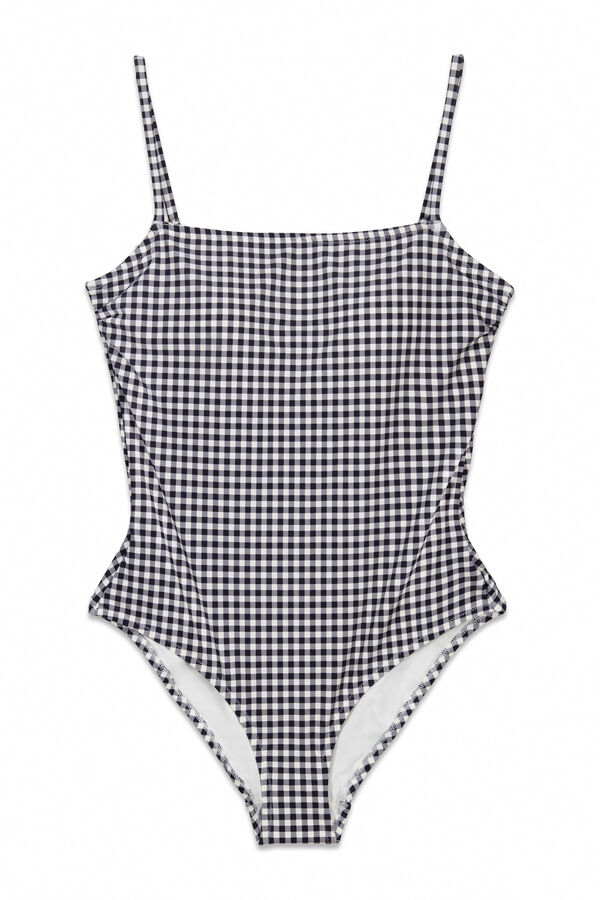 Cortefiel Fato de banho shapewear decote quadrado Cinzento