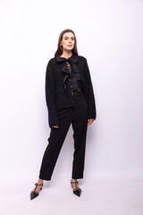 Object Cardigan punto con lazos Negro