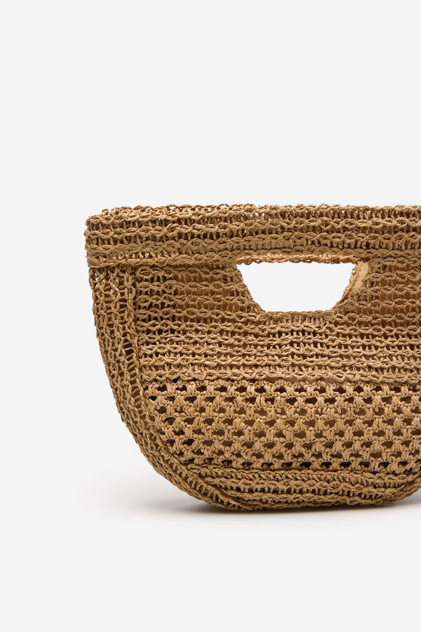 Cortefiel Bolsa tran&ccedil;ada de r&aacute;fia Castanho