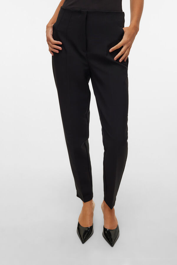 Vero Moda Cal&ccedil;as compridas de vestir Preto