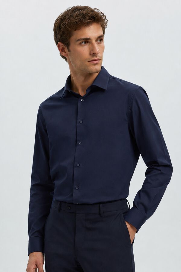 Selected Camisa de vestir slim fit Azul