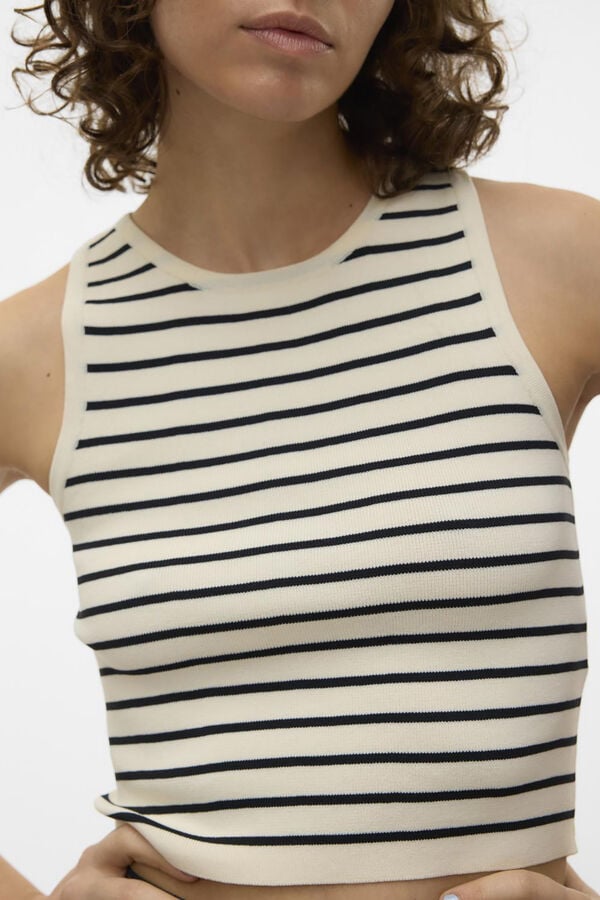 Vero Moda Crop top de malha  Tostado