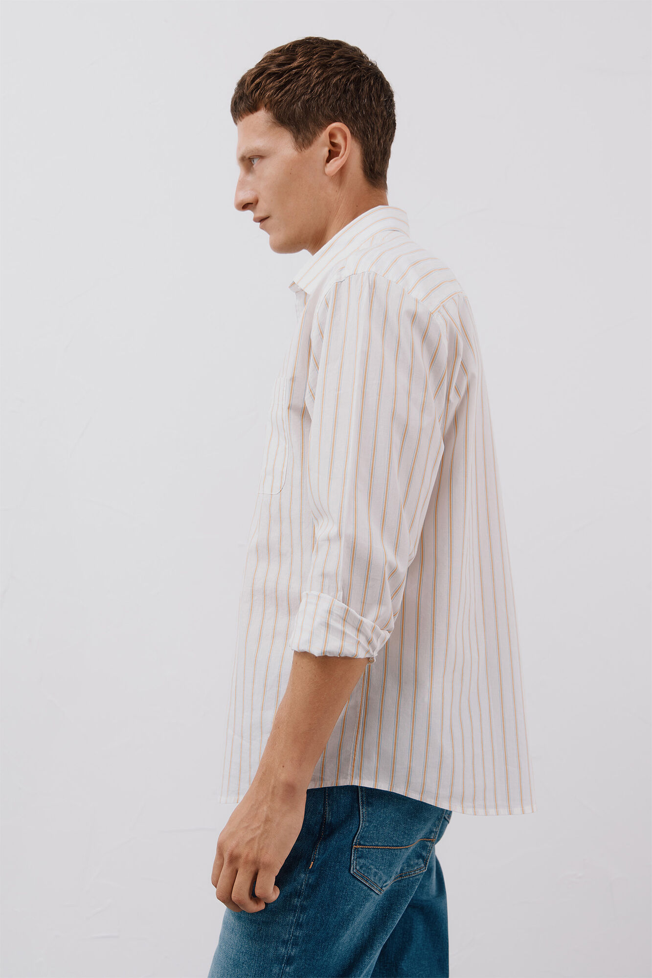 Cortefiel Camisa rayas popel&iacute;n