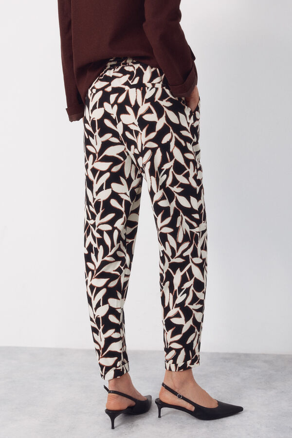 Cortefiel Pantal&oacute;n flu&iacute;do con textura Multicolor