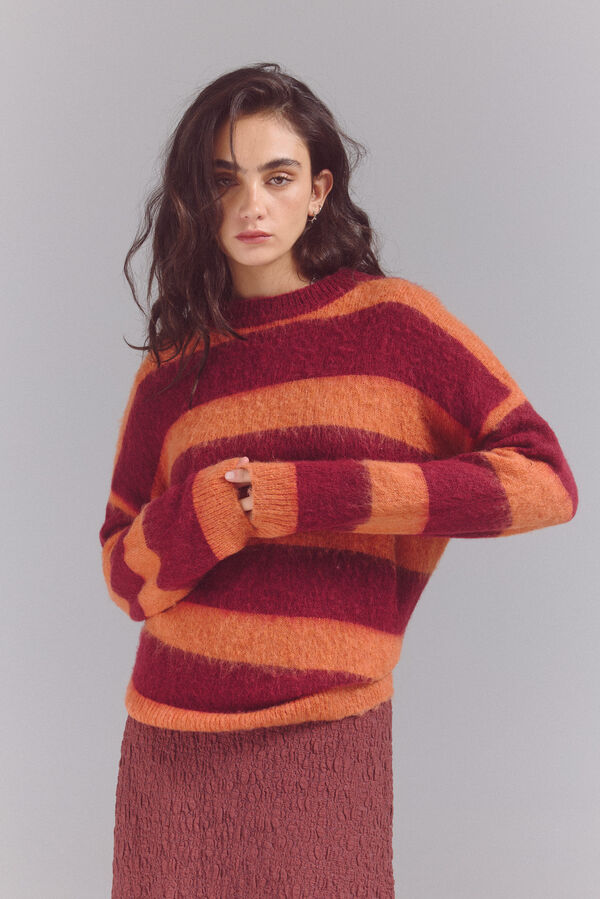 Slowlove Jersey rayas Rojo