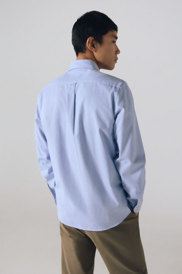 Cortefiel Camisa twill xadrez Azul