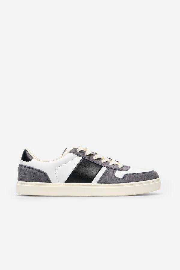 Cortefiel Zapatilla piel Gris