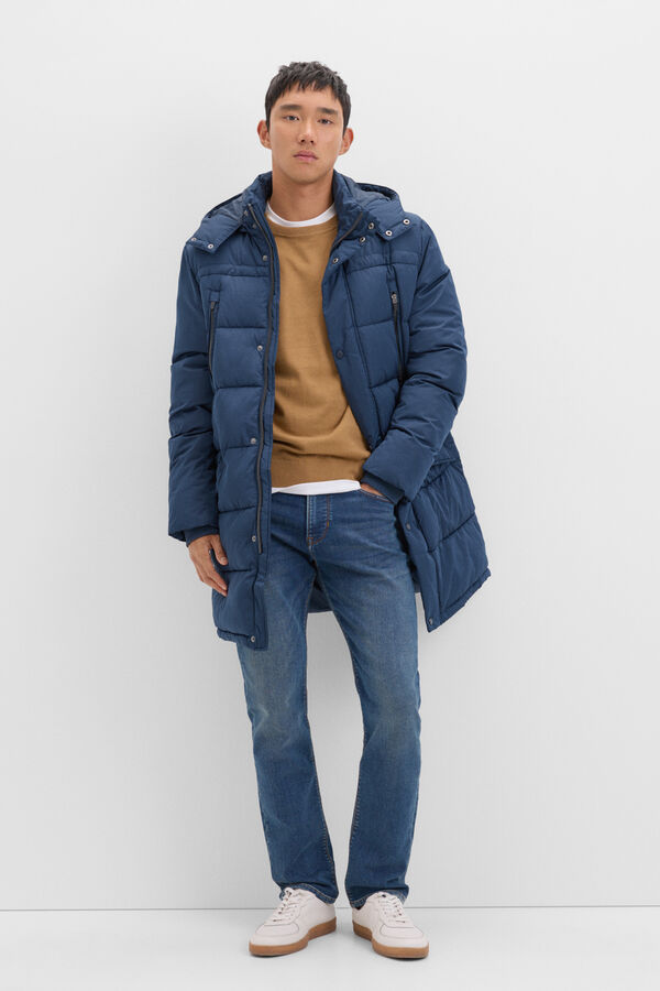 Cortefiel Parka acolchada Azul marino