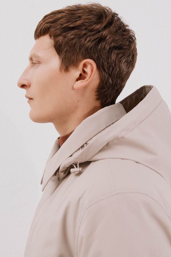 Cortefiel Sobretudo t&eacute;cnico Tostado