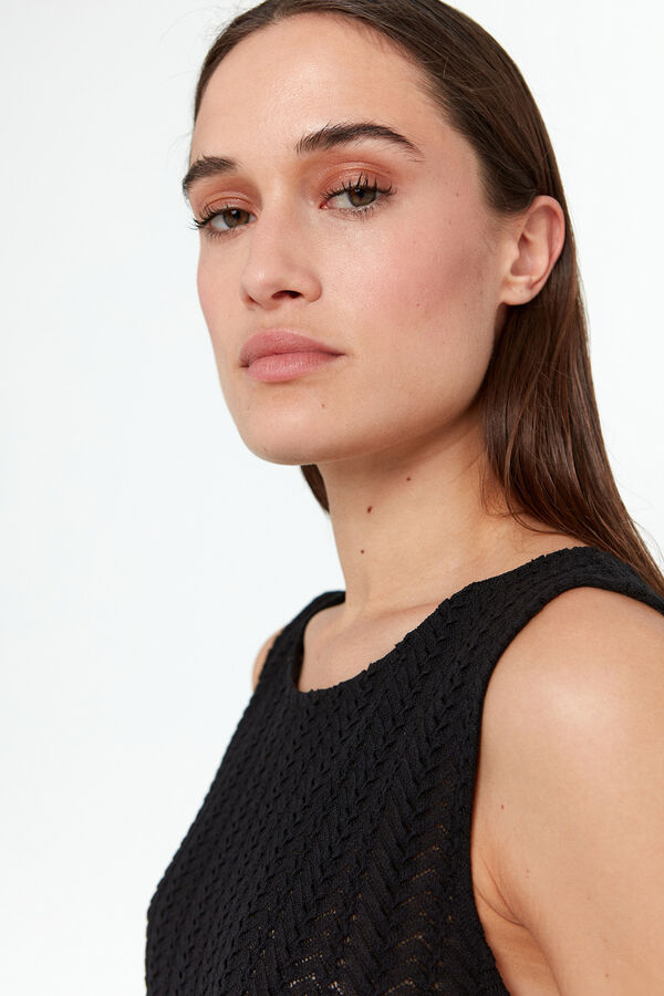 Vero Moda Vestido midi con falda de volumen Negro