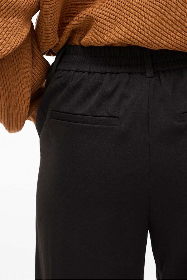 Vila Cal&ccedil;a de alfaiataria ampla Preto