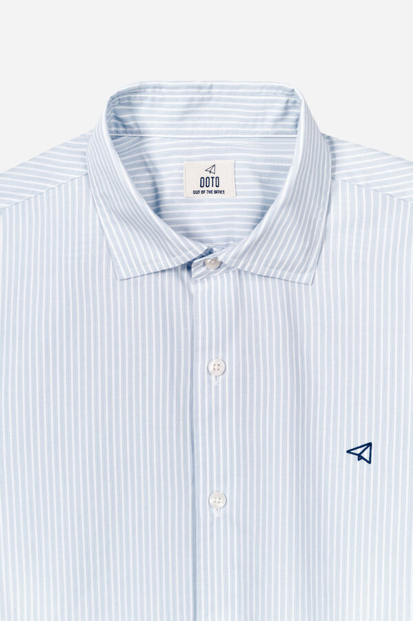 OOTO Camisa popelín manga larga Azul oscuro