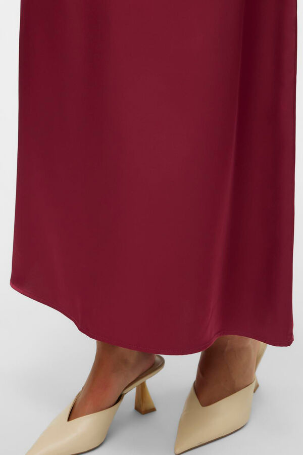 Vero Moda Falda midi de tejido satinado Morado