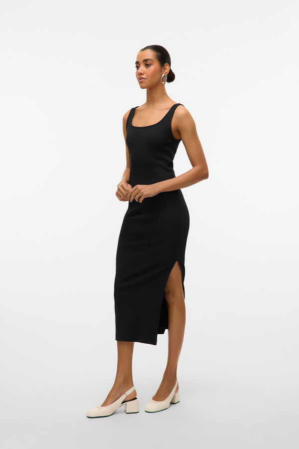 Vero Moda Vestido largo entallado Negro