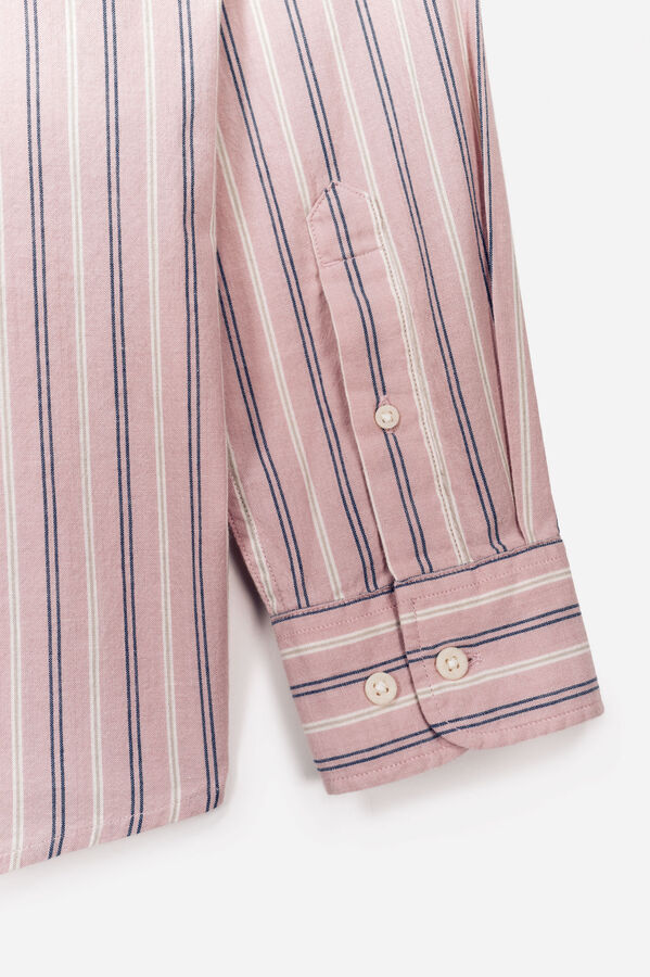 OOTO Camisa rayas relaxed fit Rosa