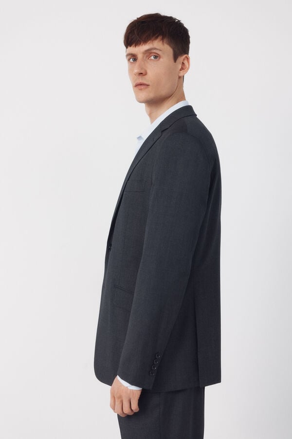 Cortefiel Blazer de fato liso COOLMAX&reg; Cinzento