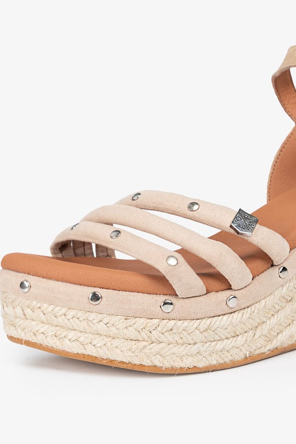 Popa Sapatos baixos de cunha Albany Studs Tostado