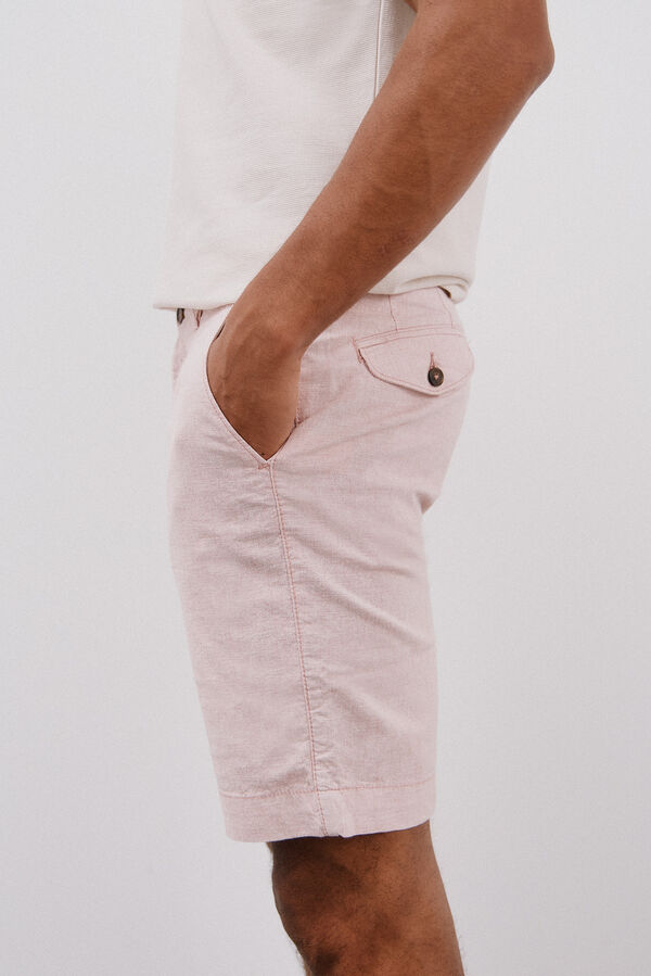 Cortefiel Bermudas Oxford cal&ccedil;as chino Vermelho