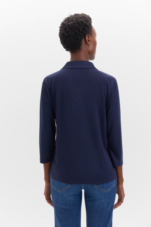 Cortefiel Camiseta cuello polo Azul marino