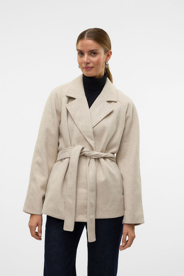 Vero Moda Jaqueta curta de pano Tostado