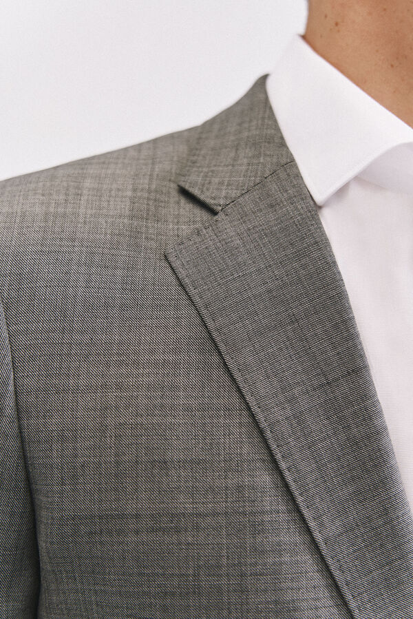 Cortefiel Blazer cinza estruturado slim fit Cinzento