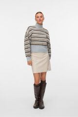 Vero Moda Camisola de gola estampado Cinzento