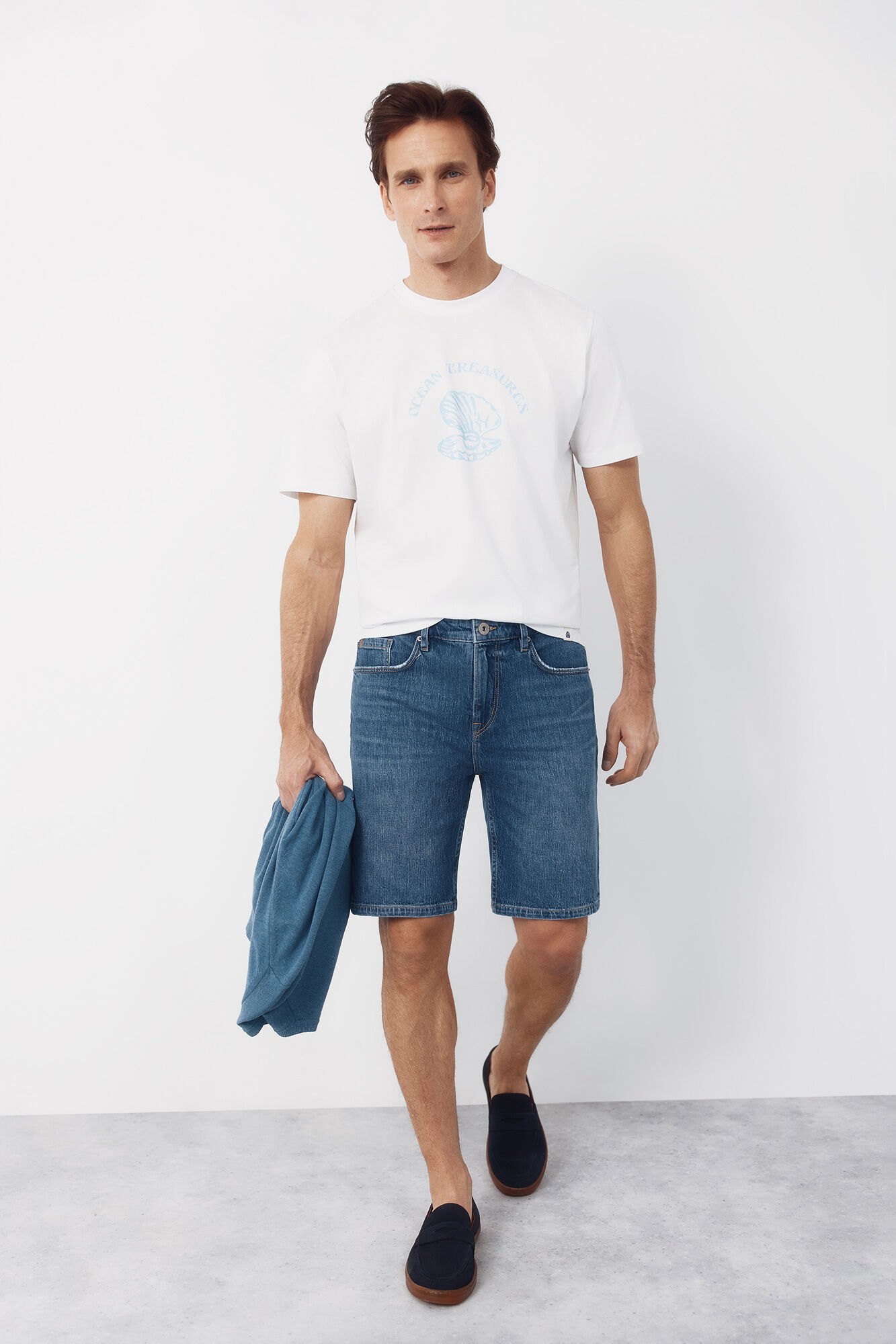 Cortefiel Bermuda denim regular