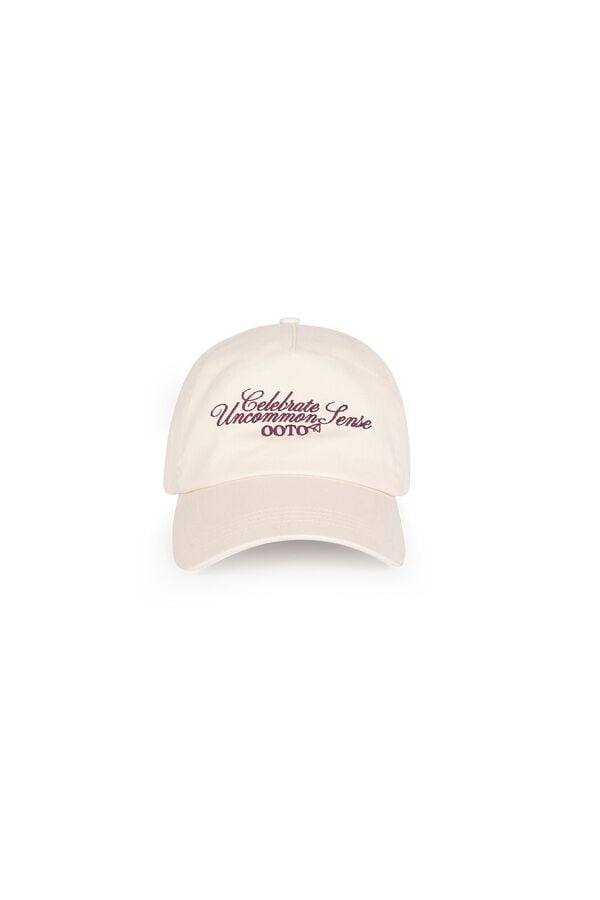 OOTO Gorra visera textil Beige