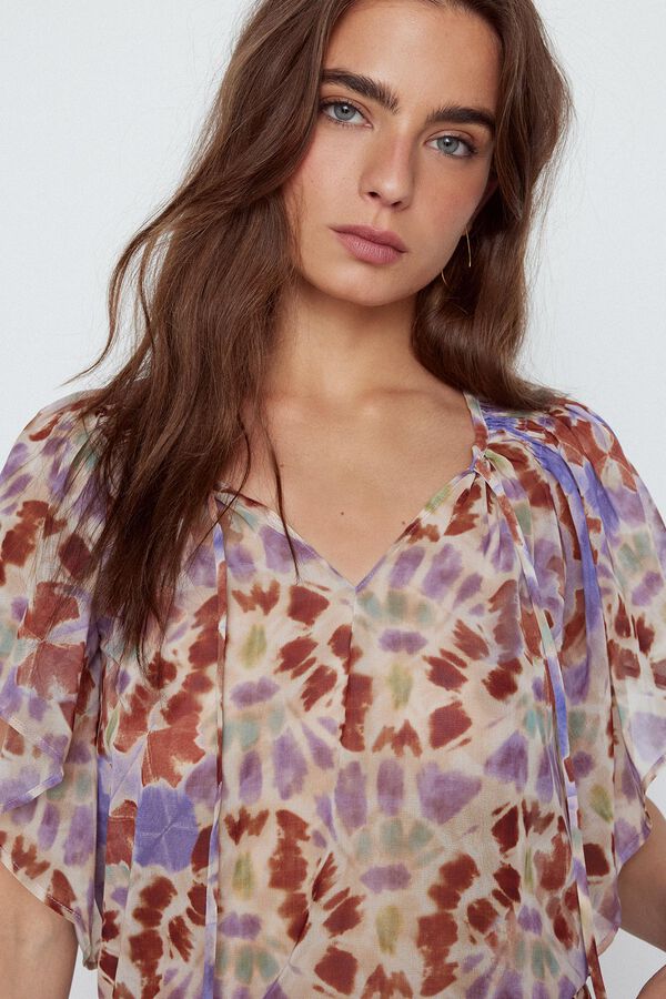 Slowlove Blusa estampada folho Multicolorido